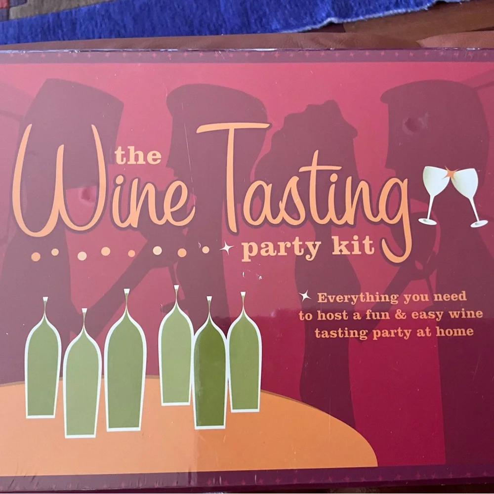 Wine Tasting Party Kit Unopened in Original Plastic Wrapping